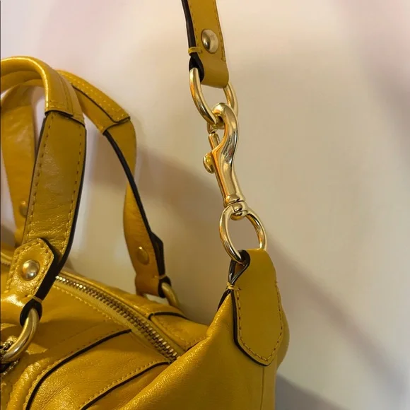 Coach Sunflower Yellow Ashley Leather Bag - Picture 9 of 14